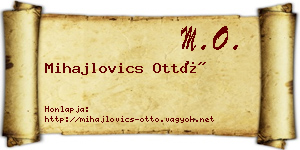 Mihajlovics Ottó névjegykártya